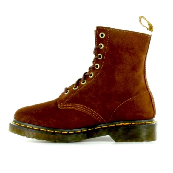 DR MARTENS Serena Womens Hi Brown Suede Lace-up Ankle Boots - Picture 10 of 10